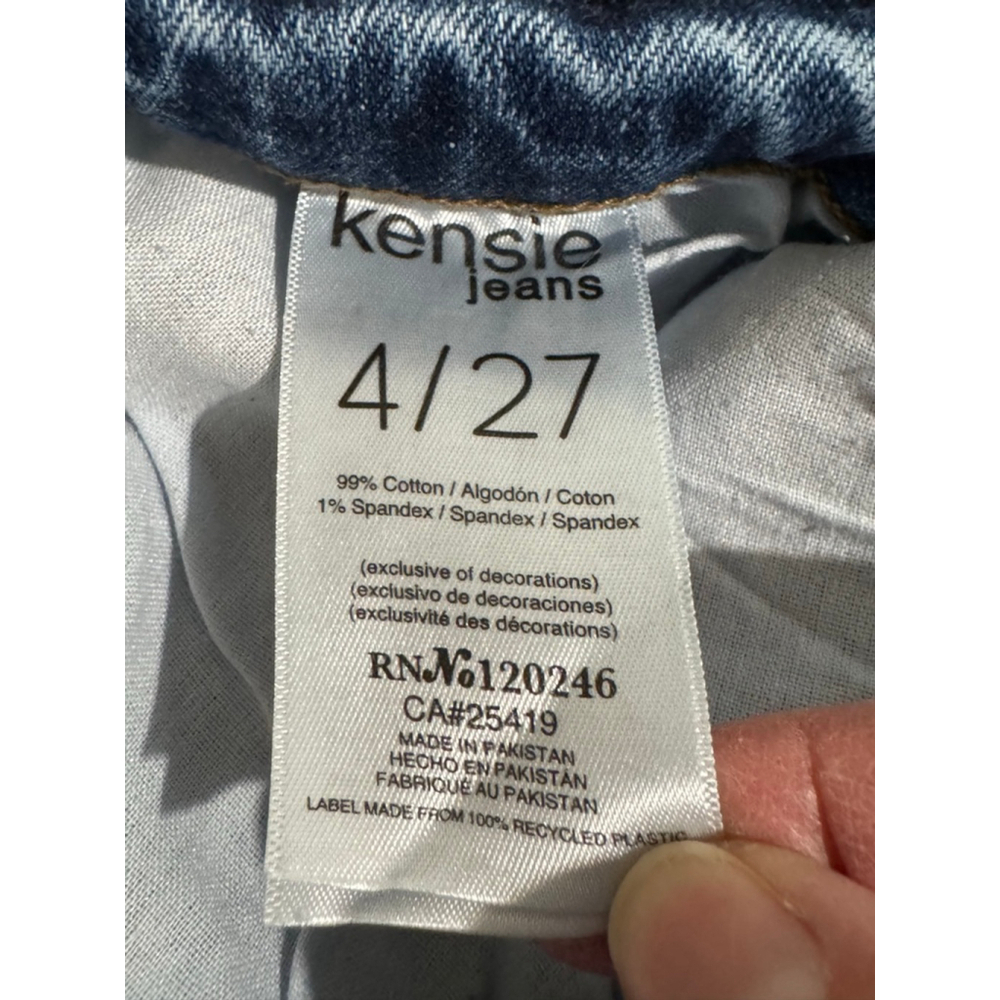 Women's Kensie Jeans Blue Ankle & Cropped skinny stretch raw hem Jeans Size 4 - Picture 7 of 12